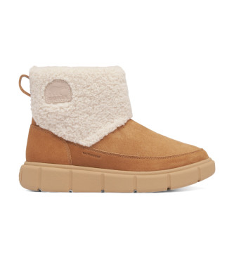 Botines de Piel Explorer III Slip-On Cozy marrón (36), Plano, Ninguno, Casual, Sorel outlet 2024.