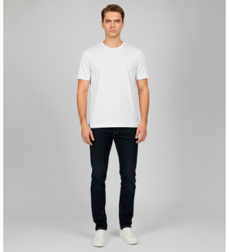 Guess para hombre. M5YI44KBW41 Camiseta con aplicación grande en la espalda blanco (XL), Casual, Sintético, Manga corta