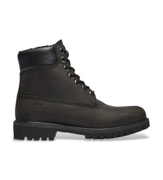 Timberland para hombre. TB1A2E2P0011 Botas de piel Premium 6 Inch Lace Up negro (44 W), Plano, Cordones, Casual