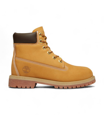 Timberland unisex para niños. TB1129097131 Botas de piel 6 Inch Premium amarillo (37), Plano, Cordones, Casual, moda infantil