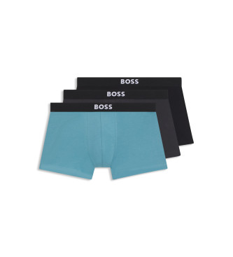 BOSS para hombre. 50544263 Pack 3 Bóxers One azul, gris, negro (L), Homewear, Algodón