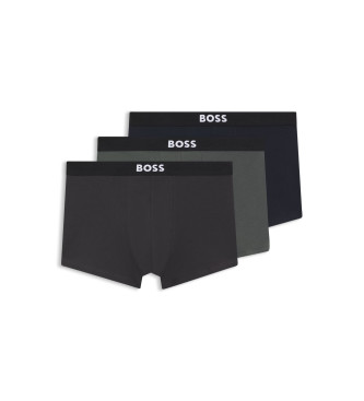 BOSS para hombre. 50544263 Set 3 Bóxers Lisos (S), Homewear, Gris, Poliuretano