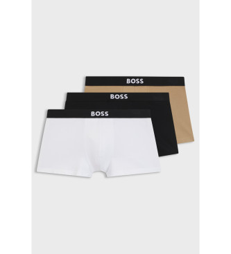 BOSS para hombre. 50544263 Set 3 Bóxers One marrón, negro, blanco (XXL), Homewear, Algodón