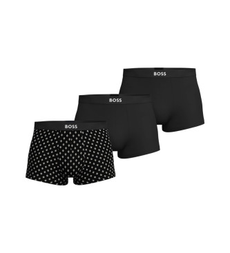 BOSS para hombre. 50549832 Set de tres boxers Boss One negro (XL), Homewear, Algodón