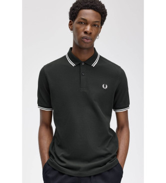 Fred Perry para hombre. M3600 Polo Twin Tipped gris (L), Casual, Algodón, Manga corta, Marino