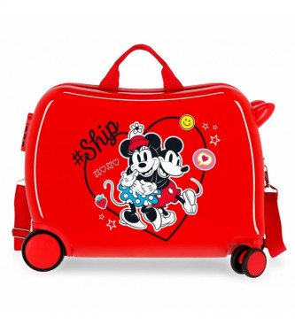 Joumma Bags para criança. Mickey & Minnie Suitcase Vermelho -38x50x20c