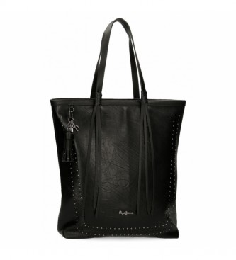 Pepe Jeans para mujer. Bolso Shopper Chic negro -35x40x11cm-