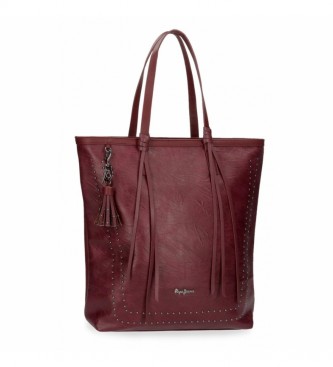 Pepe Jeans para mujer. Bolso Shopper Chic Burdeos Pepe Jeans