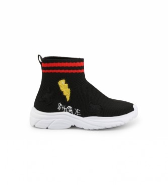 Shone para criança. Botas de tornozelo 1601-005 preto, multicoloridas.