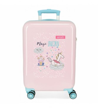 Enso unisex para niños. 9361722 Maleta de Cabina Magic Unicorn Rosa -38x55x20cm- (OSFA), Casual, Sintético, ABS/Policarbonato, moda infantil