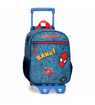 Joumma Bags para criança. Mochila de ganga Spiderman 28cm com trolley