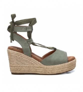 Refresh para mujer. 79808 Sandalias 079808 kaki -Altura cuña: 9 cm- (40), 8 a 10cm, Cordones, Casual, Verde, Refresh outlet 2024.