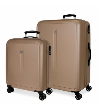 Roll Road unisex. 5069522 Juego de Maletas Rígidas 55-68cm Camboya Champagne (OSFA), Beige, ABS/Policarbonato, Mediano, Cabina, Roll Road ou