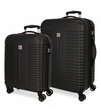 Roll Road unisex. 5089521 Juego de Maletas India Rígidas 55-70cm Negro (OSFA), Casual, Sintético, ABS/Policarbonato, Mediano, Cabina, Roll R
