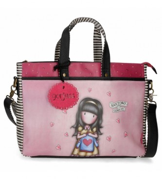 Joumma Bags para niños. Bolso para portÃ¡til Gorjuss For my love rosa