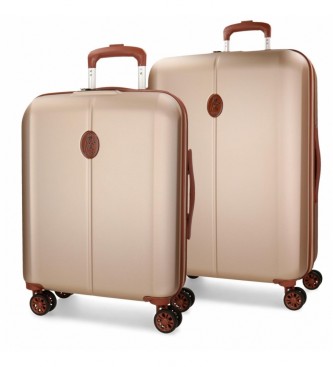 El Potro. Conjunto de malas de champanhe El Potro Ocuri 55-70cm bege