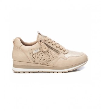 Xti para mujer. 04432002-BEIGE Zapatillas 044320 beige (36), Plano, Cordones, Casual
