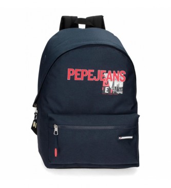 Pepe Jeans para criança. Mochila Dikran 44cm adaptÃ¡vel ao azul trolle