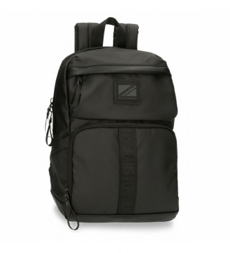 Pepe Jeans unisex. 7342031 Mochila Portaordenador Hoxton 25cm negro (OSFA), Casual, Poliéster