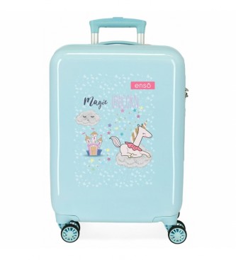 Enso unisex para niños. 9361721 Maleta de Cabina Magic Unicorn Turquesa -38x55x20cm- (OSFA), Azul, Casual, Sintético, ABS/Policarbonato, Mar