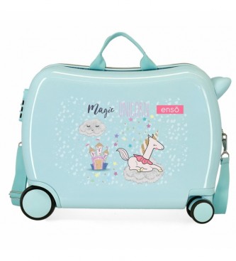 Enso unisex para niños. 9369821 Maleta infantil Magic Unicorn Turquesa -38x50x20cm- (OSFA), Azul, Casual, Sintético, ABS/Policarbonato, Mari