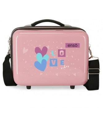 Enso unisex para niños. 9453921 Neceser ABS Love Vibes rosa -29x21x15cm- (OSFA), Casual, Sintético, ABS/Policarbonato, moda infantil, Enso o