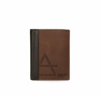 Joumma Bags unisex. 8081122 Cartera Adept Jim vertical marrón -8,5x10,5x1cm- (OSFA), Casual, Piel, Joumma Bags outlet 2024.