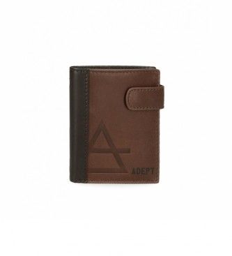 Joumma Bags unisex. 8081222 Cartera Adept Jim marrón -8,5x10,5x1cm- (OSFA), Casual, Piel, Joumma Bags outlet 2024.