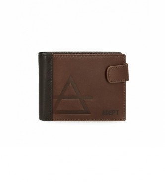 Joumma Bags unisex. 8083322 Cartera Adept Jim marrón -11x8.5x1cm- (OSFA), Casual, Piel, Joumma Bags outlet 2024.