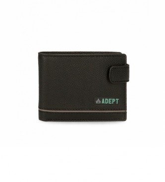 Joumma Bags. Adept Kurt Black Wallet -11x 8x1cm - Joumma Bags