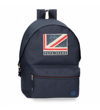 Pepe Jeans unisex. 6462421 Mochila portaordenador  Aidan dos compartimentos (OSFA), Casual, Poliéster, Marino