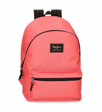 Pepe Jeans unisex. 63224A4 Mochila portaordenador dos compartimentos Aris Colorful Coral (OSFA), Casual, Poliéster