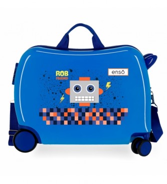 Enso unisex para niños. 9419821 Maleta infantil 2 ruedas multidireccionales Rob Friend Azul (OSFA), Casual, Sintético, ABS/Policarbonato, Ca