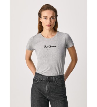 Pepe Jeans para mujer. PL505202 Camiseta New Virginia Ss N gris (M), Casual, Algodón, Manga corta