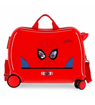 Joumma Bags unisex para niños. 2839821 Maleta Infantil Spiderman Protector Rojo -38x50x20cm- (OSFA), Casual, ABS/Policarbonato, Cabina, moda