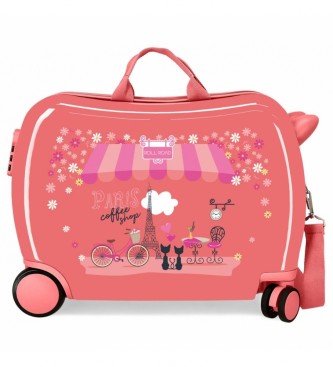 Roll Road unisex para niños. 4849821 Maleta Infantil Coffee Shop Coral -38x50x20cm- (OSFA), Casual, Rosa, ABS/Policarbonato, Cabina, moda in