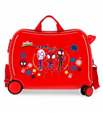 Joumma Bags unisex para niños. 4899821 Maleta Infantil Spidey and friends Rojo -38x50x20cm- (OSFA), Casual, ABS/Policarbonato, Cabina, moda