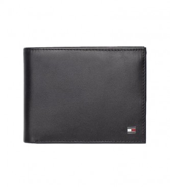 Tommy Hilfiger para hombre. AM0AM00657 Cartera de piel Eton Trifold negro -13x3x10cm- (OSFA), Casual