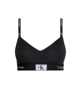 Calvin Klein para mujer. 000QF7218E Sujetador Tirantes Finos Ck96 negro (L), Homewear, Algodón Orgánico, Sostenible, Calvin Klein outlet 202