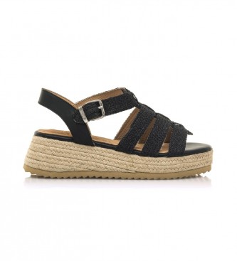 MTNG para mujer. 52862 Sandalias Lydia 52862 negro (36), Tela, 3 a 5cm, Hebilla, Casual, MTNG outlet 2024.