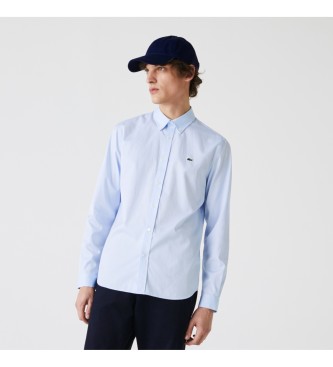 Lacoste para hombre. CH2933_HBP Camisa Regular Fit gris (38), Azul, Casual, Algodón, Manga larga, Lacoste outlet 2024.