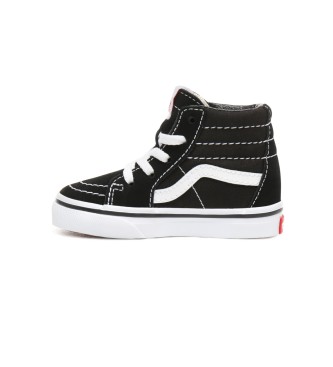 Vans unisex para niños. VN0A3TFX6BT1 Zapatillas Sk8-Hi negro (22), Tela, Plano, Cordones, Casual, moda infantil, Vans outlet 2024.