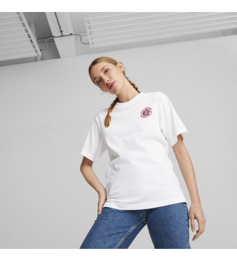 Camiseta Gráfica Holgada Downtown blanco (L), Casual, Algodón, Manga corta, Puma outlet 2024.