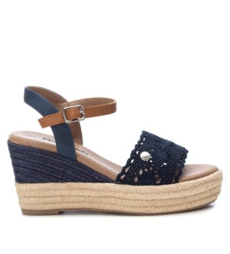 Refresh para mujer. 170701 Sandalias casual marino -Altura cuña 9cm- (41), Azul, 8 a 10cm, Hebilla