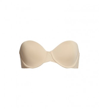 Sujetador Lght Lined Strapless beige (80E), Casual, Nylon, Elastano, Calvin Klein outlet 2024.