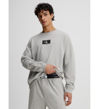 Calvin Klein för män. 000NM2415E Sweatshirt Ck96 grå (M), Casual, Ekologisk bomull, Hållbar
