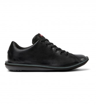 Camper para hombre. 18648-069 Zapatos de piel Beetle negro (40), Plano, Cordones, Casual