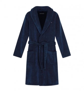 Tommy Hilfiger para hombre. 2S87905539 Albornoz Rizo marino (XL), Homewear, Algodón, Manga larga