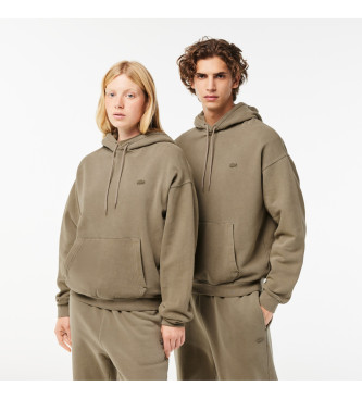 Lacoste unisex. SH3452_S3I Sudadera Jogger loose fit kaki (S), Casual, Algodón, Manga larga, Lacoste outlet 2024.