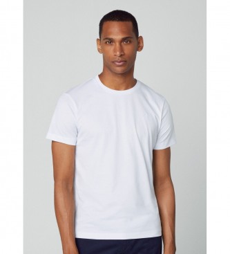 Camiseta con Logo Bordado blanco (L), Casual, Algodón, Manga corta, Hackett London outlet 2024.